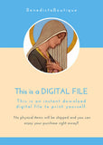 Divine Mercy Jesus I trust in You, Printable Image, Catholic Illustration Art, Devotional Wall Art Print
