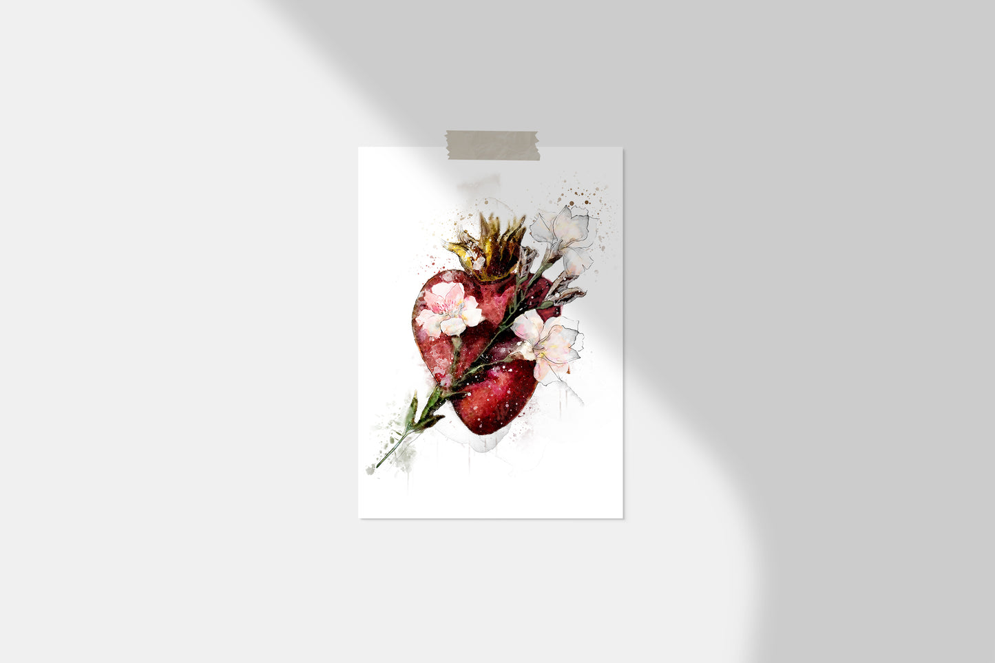 Most Chaste Heart of Joseph Printable Catholic Illustration Image, Devotional Wall Art by BenedictaBoutique