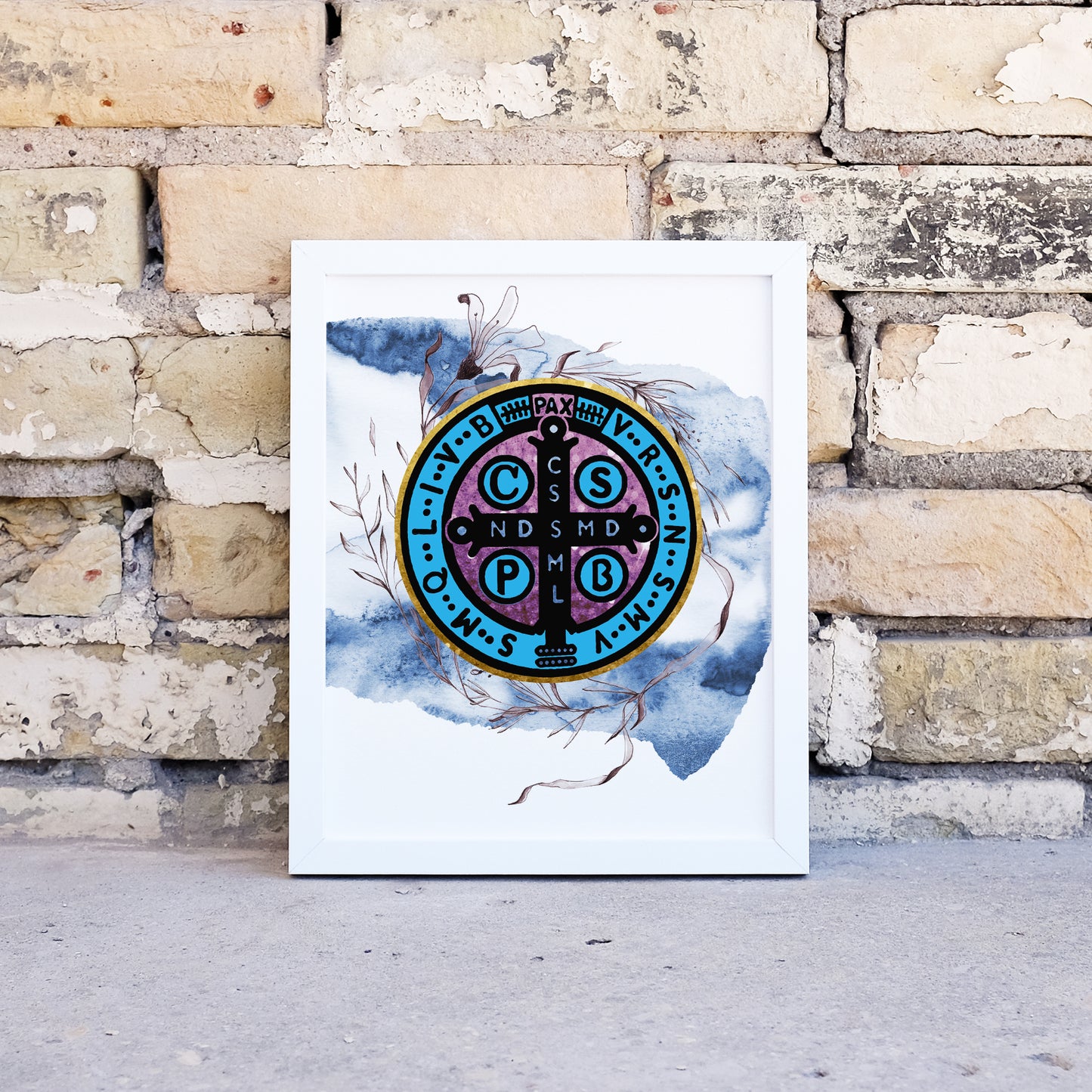 Saint Benedict Medal Image, Art Print, Printable, Digital Download