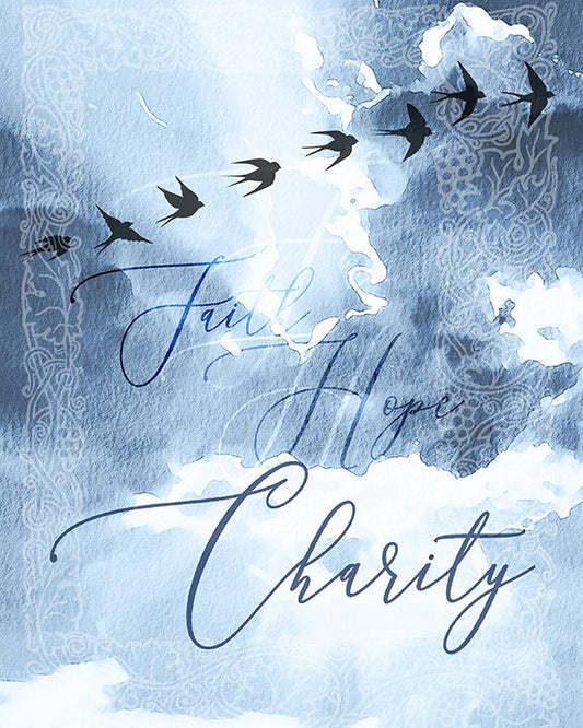 Faith-Hope-Charity Printable, Devotional Catholic Wall Art - benedictaveils