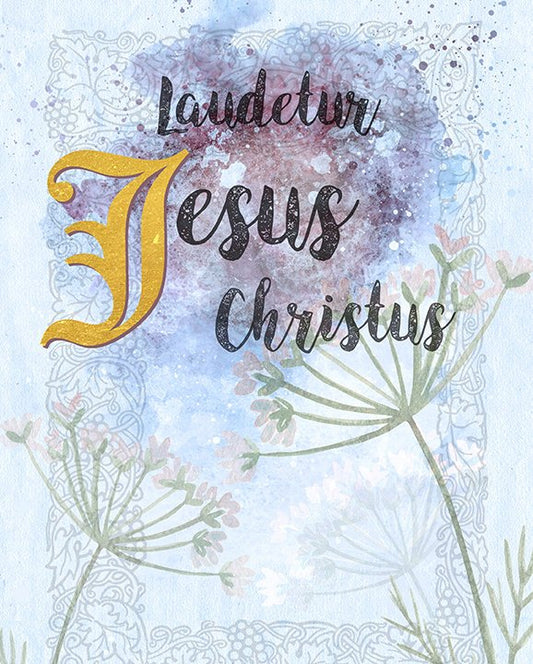 Praised be Jesus Christ Printable Digital Download - benedictaveils