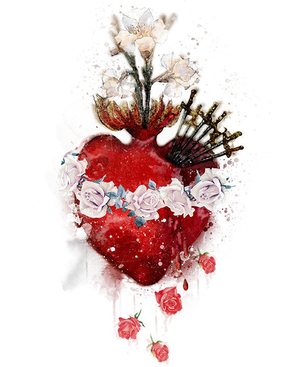 sorroful heart immaculate heart of mary image