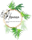 Hosanna Palm Sunday Printable Art, Easter Home Decor - benedictaveils