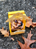 Oh Come Let Us Adore Him Creche Nativity Ornament, Manger Scene Decoration, Ready to Ship Traditional Christmas Set by BenedictaBoutique