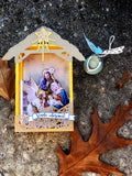 Oh Come Let Us Adore Him Creche Nativity Ornament, Manger Scene Decoration, Ready to Ship Traditional Christmas Set by BenedictaBoutique