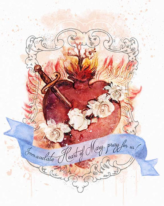 Immaculate Heart of Mary Printable Art and Home Decor - benedictaveils