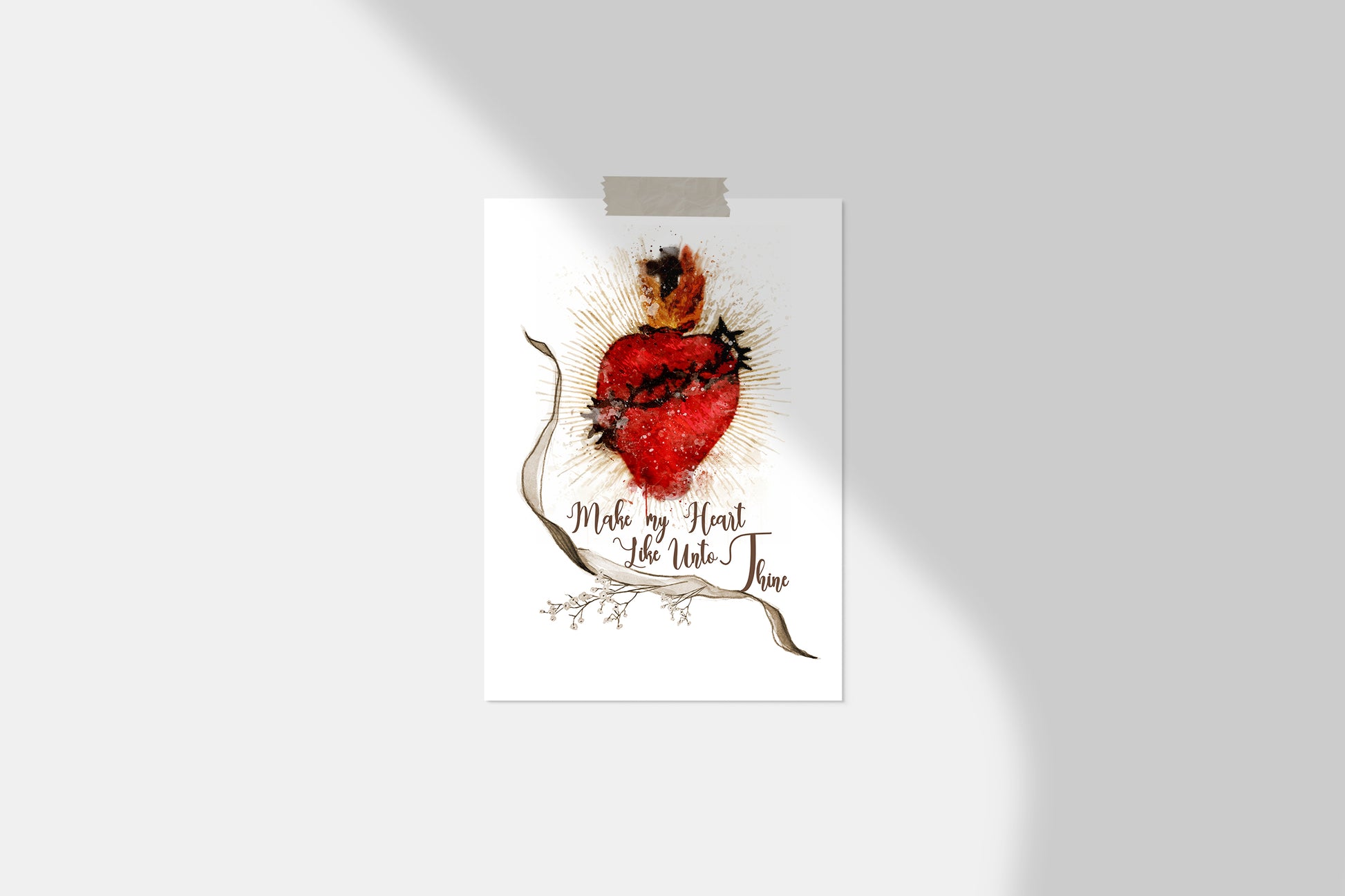 Prayer to the Most Sacred Heart of Jesus Printable, Devotional Catholic Wall Art - benedictaveils