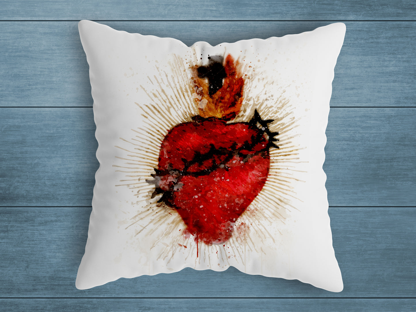 Most Sacred Heart of Jesus Illustration Printable, Devotional Catholic Wall Art - benedictaveils
