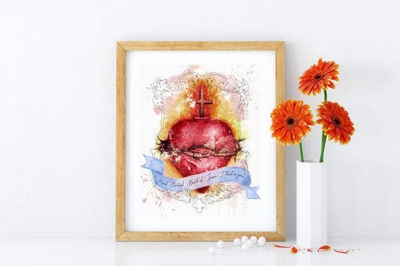 Most Sacred Heart of Jesus Printable Art and Home Decor - benedictaveils