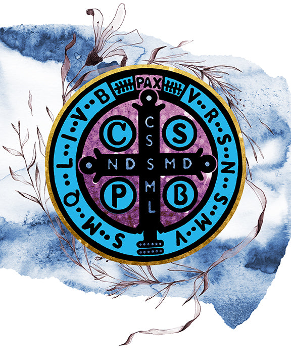 Saint Benedict Medal Image, Art Print, Printable, Digital Download