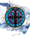 Saint Benedict Medal Image, Art Print, Printable, Digital Download