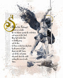 Saint Michael the Archangel Devotional Catholic Prayer Giclee Art Print