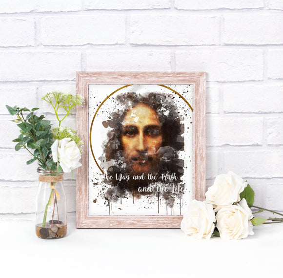 Holy Face of Jesus Devotional Catholic Printable Wall Art - benedictaveils