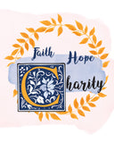 Faith-Hope-Charity Printable Digital Download, Devotional Catholic Wall Art - benedictaveils