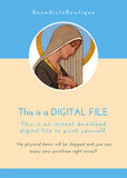 Divine Mercy Printable Image, Jezu ufam Tobie, Catholic Devotional Illustration Art