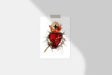 most sacred heart of jesus art illustration watercolor