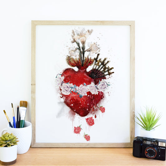 sorroful heart immaculate heart of mary image